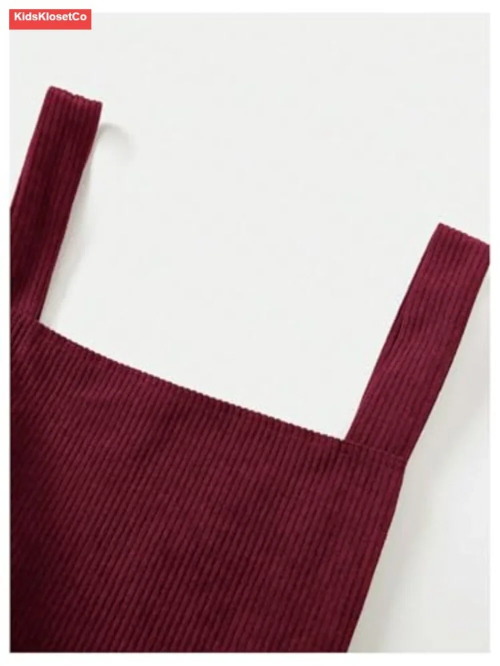 Kids Corduroy Overall Dress Sleeveless Jumpers Suspender Dress